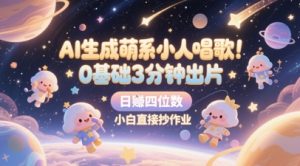 AI生成萌系小人唱歌,0基础3分钟出片,28个作品涨粉8.9W,单条最高19W赞,日入四位数,小白直接抄作业-知乎者也