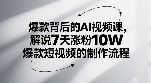 爆款背后的AI视频课,解说7天涨粉10W爆款短视频的制作流程-知乎者也