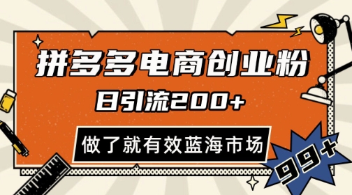 拼多多引流电商创业粉,日引200+,可矩阵放大,做了就有效【揭秘】-知乎者也