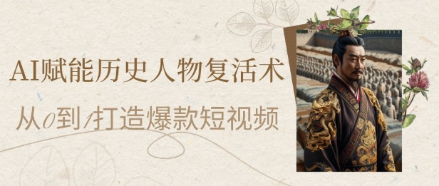 AI赋能历史人物复活术:从0到1打造爆款短视频,7天涨粉10W,小白也能月入过1W-知乎者也