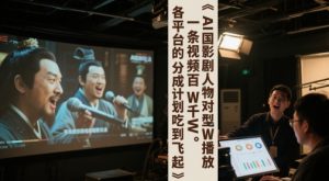 AI三国影视剧人物对口型唱歌玩法,一条视频百W千W播放,各平台的分成计划吃到飞起-知乎者也