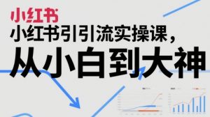 小红书引流实操课,从小白到大神-知乎者也