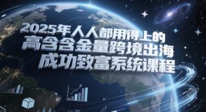 2025年人人都用得上的高含金量跨境出海成功致富系统课程-知乎者也