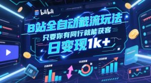 B站全自动截流玩法只要你有同行就能获客，日变现1k+【揭秘】-知乎者也