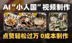 爆款1000W+播放微缩景观迷你小人国AI视频0成本制作全流程教学-知乎者也