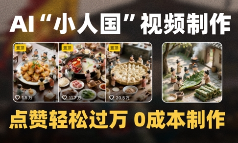 爆款1000W+播放微缩景观迷你小人国AI视频0成本制作全流程教学-知乎者也