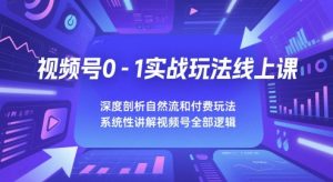 视频号0-1实战玩法线上课,深度剖析自然流和付费玩法,统性讲解视频号全部逻辑-知乎者也