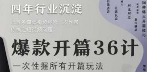 爆款开篇36计2.0,爆款短视频,一次性掌握所有开篇玩法-知乎者也