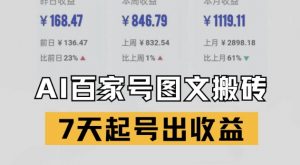 百家号搬砖新玩法,AI一键仿写爆文,7天起号出收益-知乎者也