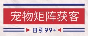 小红书某音宠物赛道引流获客 自热矩阵日引200+【揭秘】-知乎者也