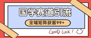 小红书某音国学赛道引流获客 自热矩阵日引200+【揭秘】-知乎者也