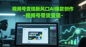 视频号变现新风口AI爆款创作-视频号带货变现-知乎者也