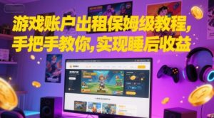 游戏账户出租保姆级教程，手把手教你，实现睡后收益-知乎者也
