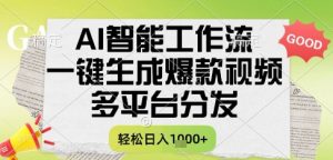 AI智能工作流,一键生成书单号爆款视频,多平台分发,每日收益多张【揭秘】-知乎者也