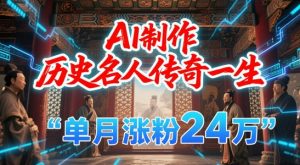 暴力起号!用AI制作历史名人传奇一生,单月涨粉24W,涨粉+变现赛道黑马来了-知乎者也