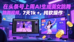 在头条号上用AI生成美女跳舞视频,7天1k+,纯软件操作-知乎者也