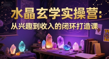 水晶玄学实操营:从兴趣到收入的闭环打造课-知乎者也