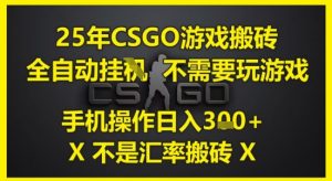 25年CSGO游戏搬砖，全自动运行，不需要玩游戏，手机操作日入3张(不是汇率搬砖)【揭秘】-知乎者也