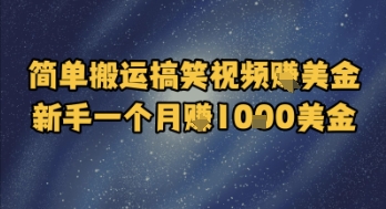 简单搬运搞笑视频挣美金,新手一个月入1k美金-知乎者也