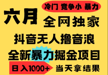 25年6月高爆抖音无人直播最新撸音浪掘金项目,小白可做,无脑日入1k+,门槛低可批量矩阵【揭秘】-知乎者也