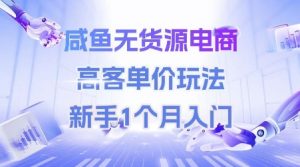 咸鱼无货源电商,高客单价玩法,新手1个月入门-知乎者也