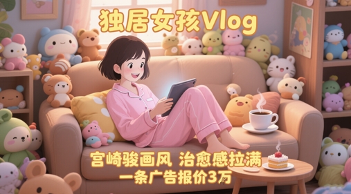 单个账号涨粉71W!用AI制作独居女孩Vlog,宫崎骏画风,治愈感拉满,一条广告报价3W-知乎者也