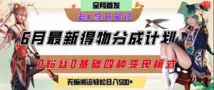 6月份最新得物创作者分成计划2.0玩法,0粉丝0基础四种模式变现,从隐蔽渠道无脑搬运,日入2张-知乎者也