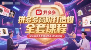 拼多多高阶打造爆款全套课程,解决拼多多店铺运营中99%的问题-知乎者也