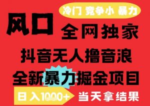 25年6月高爆抖音无人直播最新撸音浪掘金项目,解放双手小白可做,无脑日入1k+,门槛低【揭秘】-知乎者也