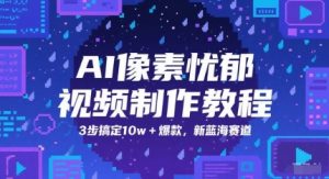AI像素忧郁视频制作教程，3步搞定10w+爆款，新蓝海赛道-知乎者也
