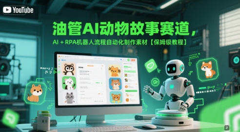 油管AI动物故事赛道,AI+RPA机器人流程自动化制作素材【保姆级教程】-知乎者也