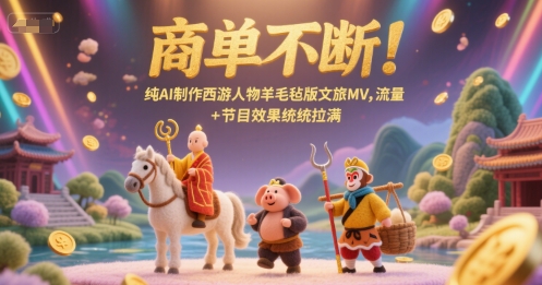 商单不断!纯AI制作西游人物羊毛毡版文旅MV,流量+节目效果统统拉满-知乎者也