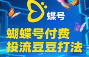 2025蝴蝶号付费投流豆豆打法,助新手快速掌握付费流量撬动自然流的核心玩法-知乎者也