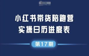 小红书第17期带货陪跑营，不囤货，无不直播，无不投流，通过选品+笔记内容+测品+笔记铺量+矩阵运营打爆款-知乎者也