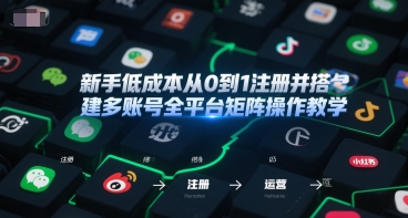 新手低成本从0到1注册并搭建多账号全平台矩阵操作教学,手机号-邮箱-IP-工具-知乎者也