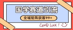 国学赛道精准拓客，自热矩阵日引99+ 获客SOP【揭秘】-知乎者也