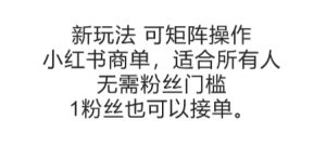 可矩阵操作,小红书商单新玩法,适合所有人,无需粉丝门槛,1粉丝也可以接单-知乎者也