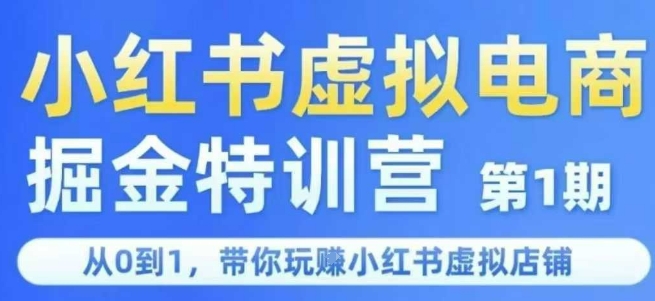 小红书虚拟电商掘金特训营第1期，从0到1，带你玩转小红书虚拟店铺-知乎者也