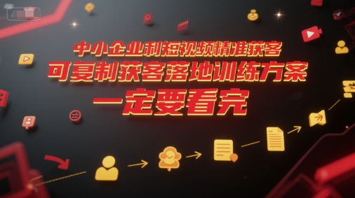 中小企业利用短视频精准获客,可复制获客落地训练方案,做好短视频,一定要看完-知乎者也