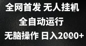 2025首发无人挂G项目,日入2k+,全自动运行,无脑操作,长期稳定 小白可玩【揭秘】-知乎者也