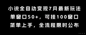 小说全自动变现7月玩法，单窗口50+，可挂100窗口，简单上手，全流程限时公布【揭秘】-知乎者也