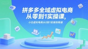 拼多多全域虚拟电商从零到1实操课,小白虚拟电商从0到1实操到精通-知乎者也