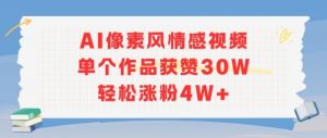 AI像素风情感视频,单个作品获赞30W,轻松涨粉4W+-知乎者也