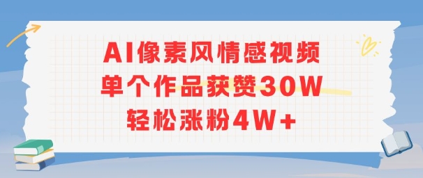 AI像素风情感视频,单个作品获赞30W,轻松涨粉4W+-知乎者也
