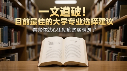 付费文章:一文道破!目前最佳的大学专业选择建议,看完你就心里彻底踏实明朗了-知乎者也