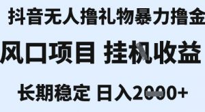 最新风口抖音无人暴力撸金技术,不违规不封号,一个小时收益2k+,小白当天拿结果【揭秘】-知乎者也