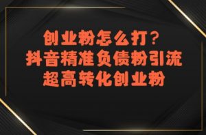 创业粉怎么打?抖音精准负债粉引流,超高转化创业粉-知乎者也