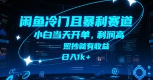 闲鱼冷门且暴利赛道，小白当天开单，利润高，照抄就有收益，日入1k+【揭秘】-知乎者也