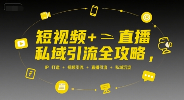 短视频+直播私域引流全攻略，IP打造 +视频引流 +直播引流 +私域沉淀-知乎者也