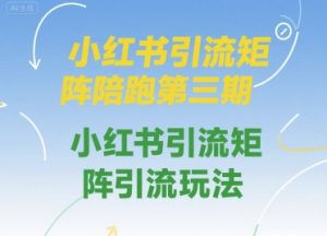 小红书引流矩阵陪跑第三期,小红书引流矩阵引流玩法-知乎者也